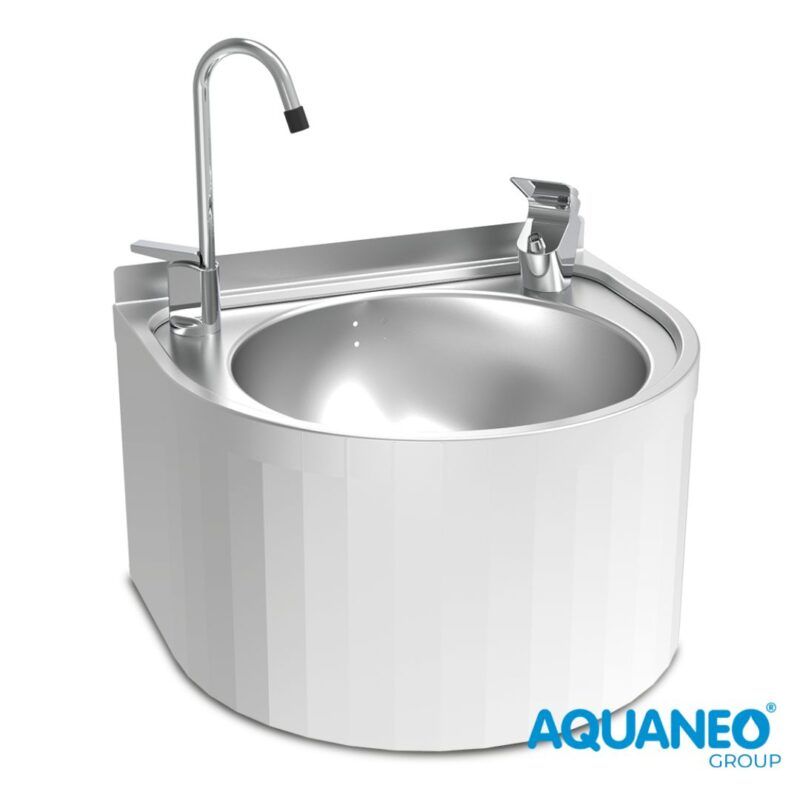 Fonte de parede Aquaneo Aço inoxidável redondo