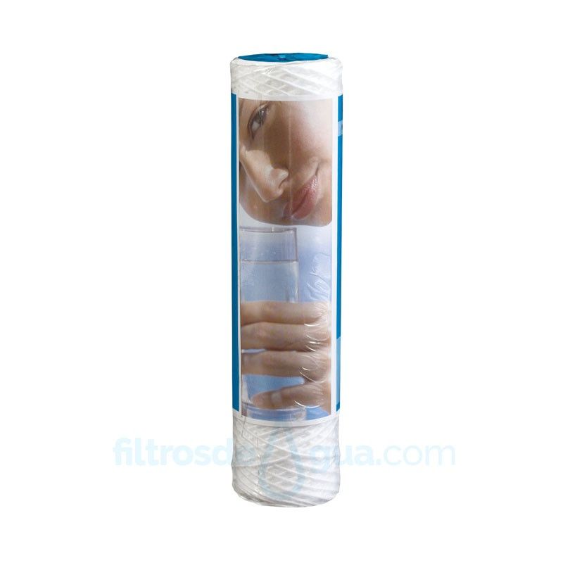 Cartucho de sedimentos em polipropileno Altura da ferida 9 3/4".