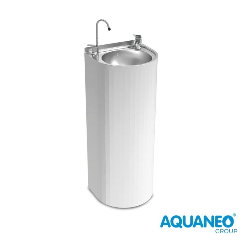 Fonte de água de coluna em aço inoxidável Aquaneo